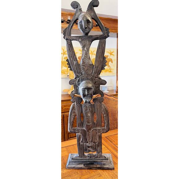 Vintage Tribal wood carving statue - Picture 1 of 5